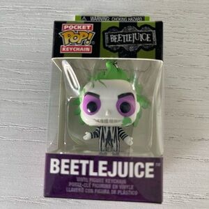 Beetlejuice Keychain - Green and Purple